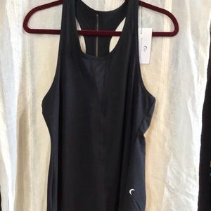 NWT-ZYIA WOMENS BLACK EFFORTLESS TANK LONG SZ XL